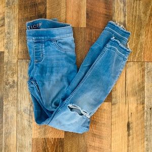 Justice distressed blue jeans